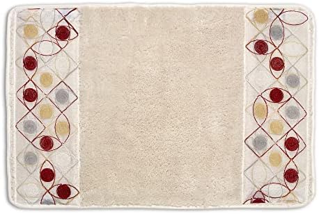 Zahari Home Sedona Modern Bathroom Rug Classic Luxury Bath Rug Contemporary Decor Beautiful Shower Mat Unique Design Stylish Bathroom Rug Bath Shower Tub Decor by ZahariHome