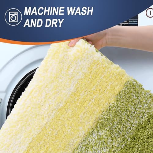 OLANLY Small Bathroom Rugs 24x16, Extra Soft Absorbent Microfiber Bath Rugs - Image 6