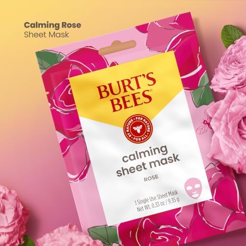 Burts Bees Birthday Kit, Birthday Cake Lip Balm, 100% naturally derived lip balm gift set, Refreshing Sheet Mask with Cucumber, Calming Sheet Mask with Rose, 0.15 oz./0.33 oz./0.33 oz. - Image 6