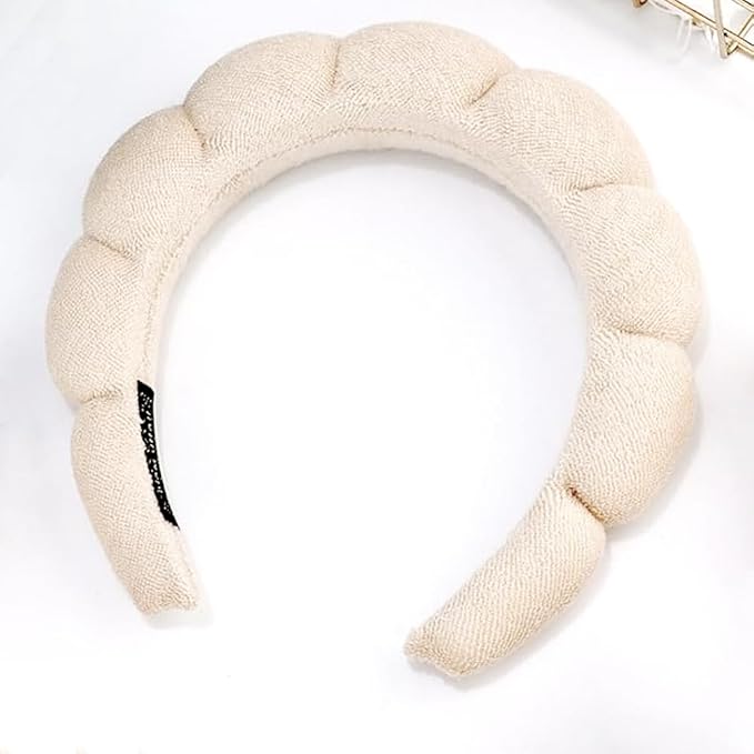 Spa Headbands for Washing Face or Facial, Makeup Headband for Women, Skincare Hair band, Puffy Terry Cloth Face Washing Head band for Maskup, Skin Treatment