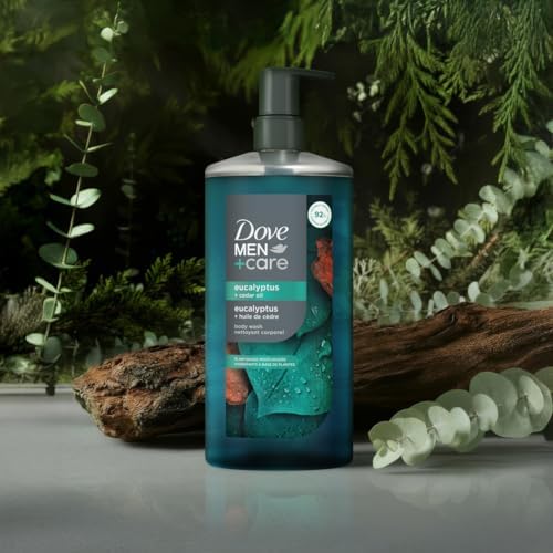 Dove Men Moisturizing Body Wash, Eucalyptus + Cedar Oil, 26oz - Image 3