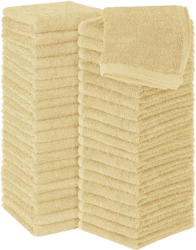Utopia Towels 60 Pack Washcloths, 12x12 in, 100% Cotton, Beige by UTOPIATOWELS