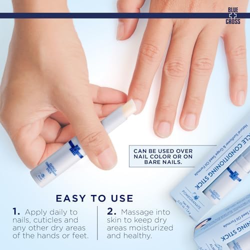 Blue Cross Cuticle Balm Conditioning Stick, Damaged Cuticles, Rose, 0.05oz - Image 4
