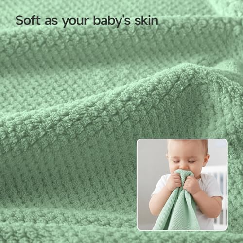 REDKISS Ultra Soft 6 Piece Towel Set, Premium Towels for Bathroom, Highly Absorbent, Quick Dry, Lightweight Bath Towels Set Collection, Includes 2 Bath Towels, 2 Hand Towels, 2 Washcloths, Green - Image 5