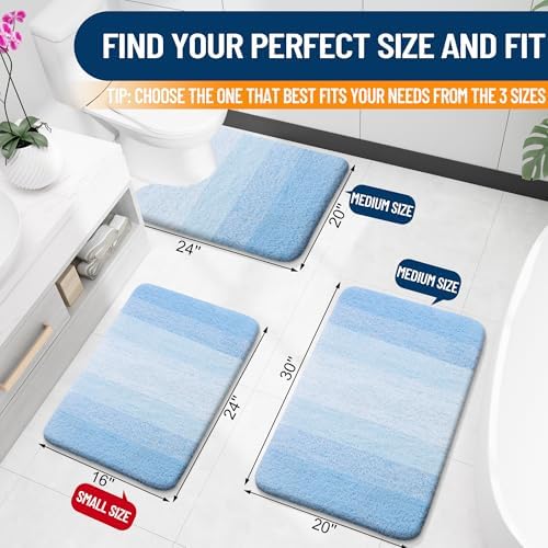 OLANLY Bathroom Rugs Mat 34x21, Extra Soft Absorbent Microfiber Bath Rugs - Image 2