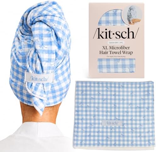 Kitsch XL Microfiber Hair Towel Wrap for Women by Kitsch