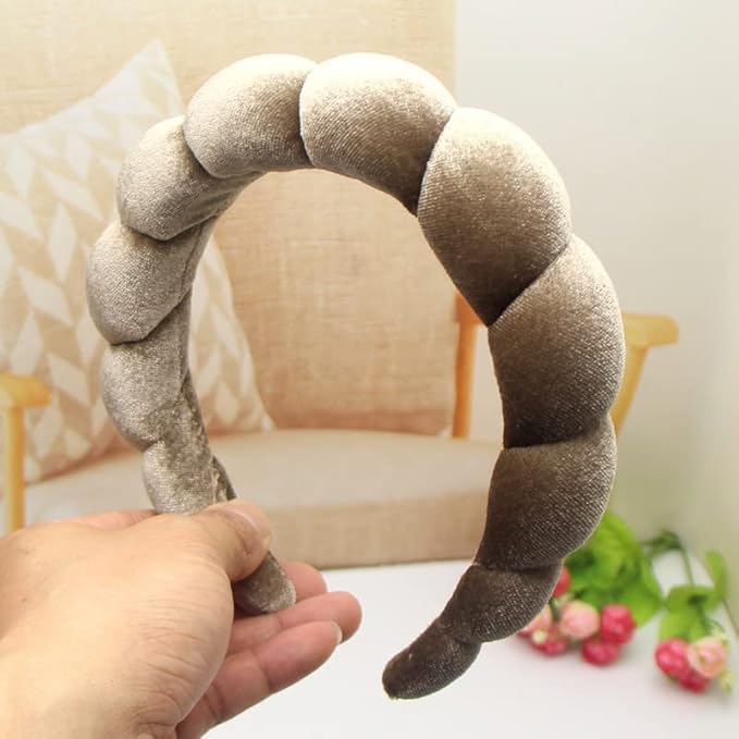 Fashion Headbands for Women Padded Fabric Hair Bands Wide Velvet Non Slip Headband Hair Accessories for Women Girls,Pastel Violet