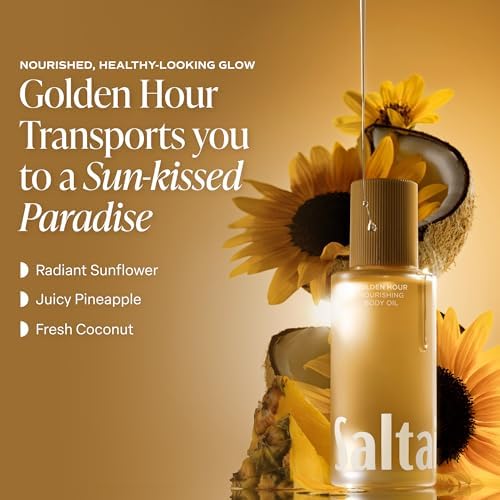 Saltair Body Oil – Silky After Shower and Bath Dry Oil for Women and Men – Non-Greasy, Well-Absorbing Moisturizer for Hydrating Dry Skin – Golden Hour Scent, 4oz (Pack of 2) - Image 2