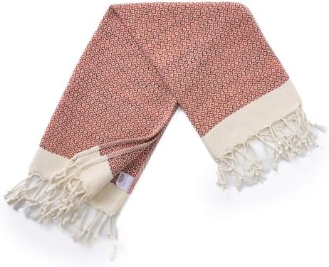 BAY LAUREL Turkish Hand Towel – Pack of 2 | Soft & Absorbent Decorative Towels for Bathroom, Hand, Face, Hair, Gym, Yoga, SPA, Kitchen & Tea | Boho Decor (Orange, Diamond 15x26 Inches (Set of 2) - Image 3