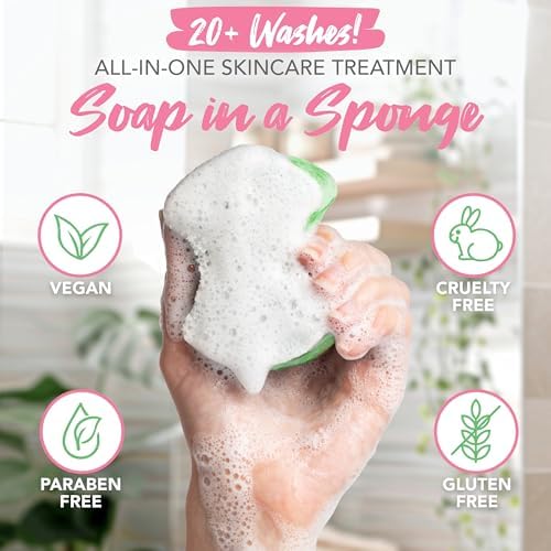 Spongables Pedi Scrub Foot Exfoliating 20+ Wash Sponge, Mint, 1 Count - Image 3