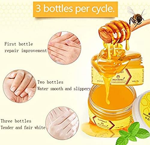 Hand Mask Milk Honey Peel Off Hand Wax Moisturizing Hydrating Nourishing Exfoliating Hand Film Hands Care paraffin110g - Image 6