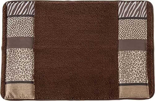 Zahari Home Safari Stripes Animal Bathroom Rug Classic Luxury Leopard Cheetah Zebra Bath Rug Contemporary Decor Beautiful Shower Mat Unique Design Stylish Bathroom Rug Bath Shower Tub Decor by ZahariHome