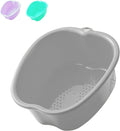 AXLOFO® Foot Soaking Bath Basin, Large Plastic Foot Soaking Tub, Feet Massage Feet Bath Bucket, Great for Getting the Dead/Old Skin Off Your Foots (greybasin)
