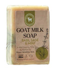 Honey Sweetie Acres Basil, Sage & MInt Goat Milk Soap - Handmade 5 oz Bar, Made with Natural Ingredients, Moisturizing & Gentle, Made in the USA