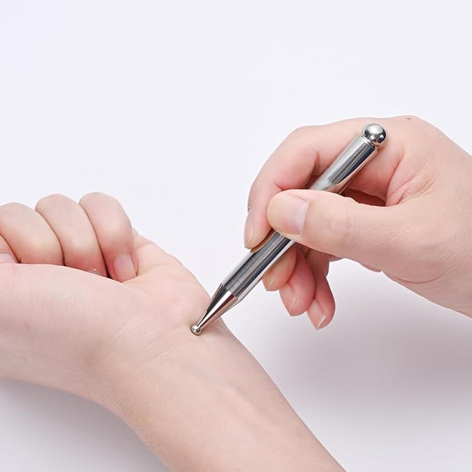 STICKON Stainless Steel Acupuncture Pen Trigger Point Massage Tool for Full Body, Gua Sha Massage Pen for Facial Deep Tissue Acupressure Pen(STICKON-64)