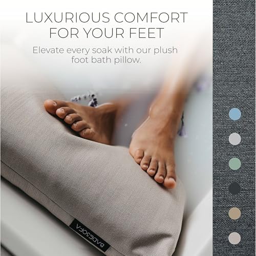 BADESOFA® Luxury Bathtub Pillow for Feet in Charcoal, Quick-Drying - Image 2