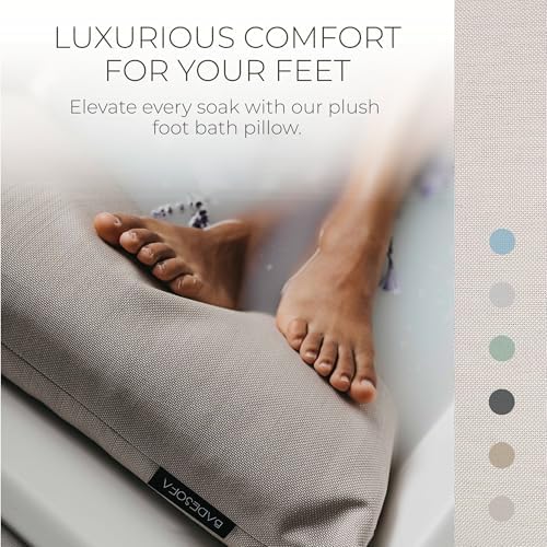 BADESOFA® Luxury Bathtub Pillow for Feet in Ivory Pearl, Quick-Drying - Image 2