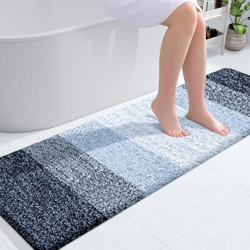 OLANLY Bathroom Runner Rug 59x17, Extra Soft Absorbent Microfiber Bath Rugs by OLANLY