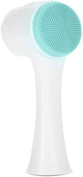 Cleansing Brush, Double Sided Clean & Exfoliating & Massage Soft, Silicon Face Pore Cleanse, Blackhead, Dry or Wet Multi-Purpose(Blue)