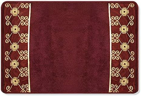 Zahari Home Elegant Rose Classic Bathroom Rug Modern Bath Rug Luxury Contemporary Decor Beautiful Shower Mat Unique Design Stylish Bathroom Runner Rug Bath Shower Tub Décor by ZahariHome