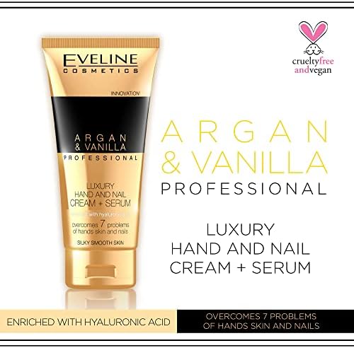 Eveline Professional Luxury Hands & Nails Cream-Serum Argan & Vanilla, 3.38 Fluid Ounce - Image 2