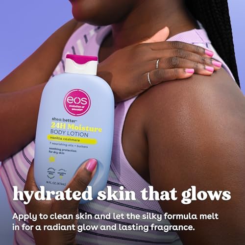 eos Shea Better Body Lotion- Vanilla Cashmere, 24-Hour Moisture, 16 fl oz - Image 6