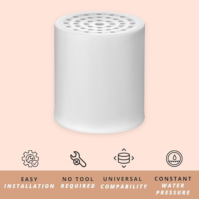 COLSEN Shower Filter Replacement cartridge – Universal Bath Water softener for tub 15 stage filtration system handheld purifier for hard water, removes fluoride vitamin c improves nails & hair (4Pack)