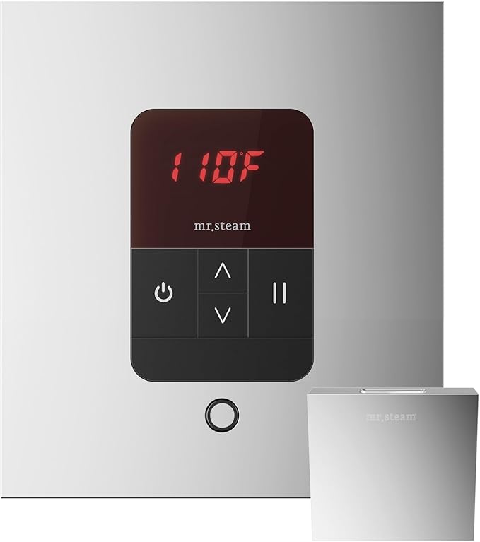 Mr Steam Basic Butler Steam Shower Ctrl Pkg w/Square iTempo Control and Steamhead in Brushed Nickel