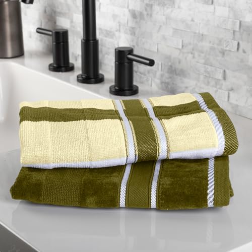 Lavish Home Bathroom Towels Set, Bathroom Accessories, Green, Set of 6 - Image 4