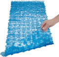 Pebble Shower Mat Non Slip Tub Mat 35"X16" with Suction Cups,Clear Blue by HOME