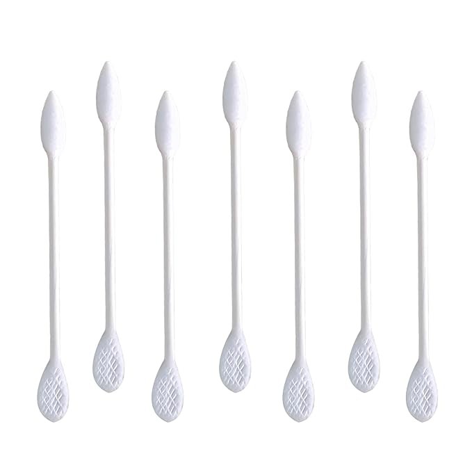 Paper Stick Thick Cotton Swabs with Precision and Flattened Tip 375pcs,Excellent Beauty Tools for Effective Makeup and Personal Care