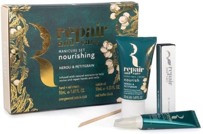 Repair and Care Manicure Set Hand Nail Cream Cuticle Oil Buffer 1.69 fl oz by THE+SOMERSET+TOILETRY+COMPANY+LIMITED