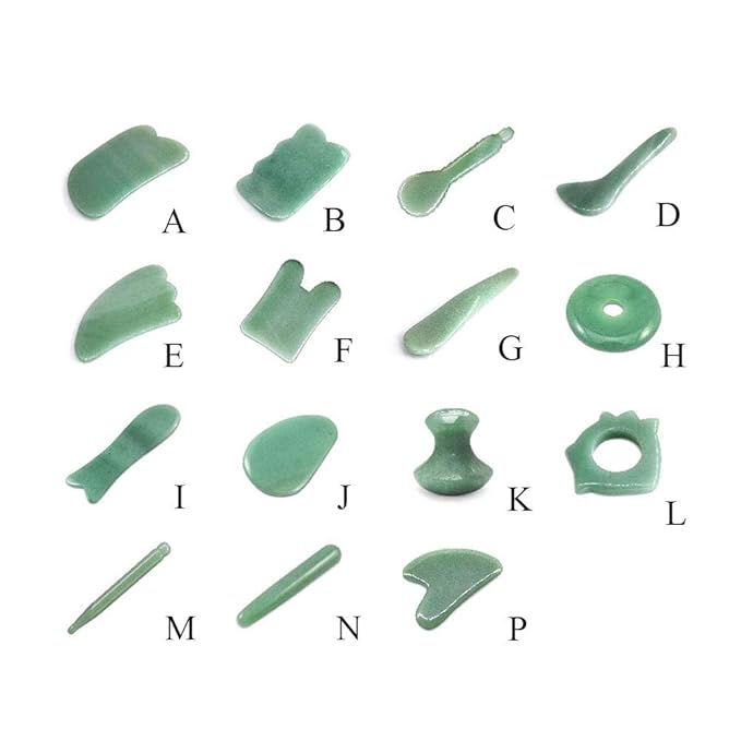 Jade Gua Sha Massage Tools Facial Tool 100% Natural Green Gua Sha Anti Aging Facial Skin SPA for Rejuvenate Skin Anti-wrinkle Anti Aging