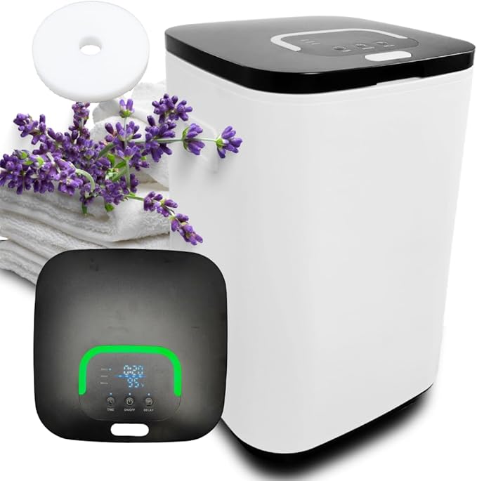 Di’Aroma Luxury Towel Warmer Bucket for Bathroom – Extra Large 26L Heated Towel Warmer for Towels, Robes & Blankets, Hot Towel Warmer with Fast Heating, Includes Aroma Tablets, Housewarming Gift
