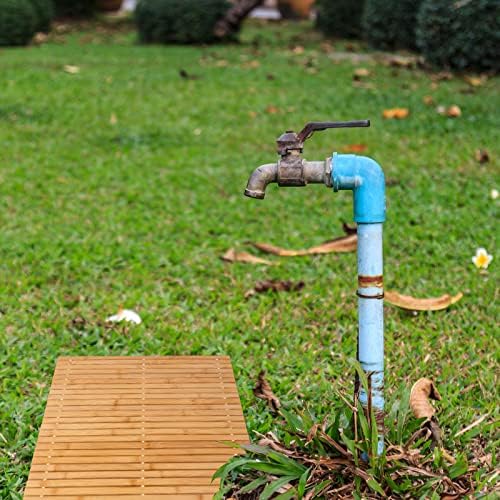 Bath Mat Bathroom Rugs Floor Wood Shower Bathtub Waterproof Non Slip Natural Accessories 16x24 Inch Easy to Clean, 2 pcs - Image 7