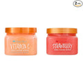 Tree Hut Vitamin C and Strawberry Shea Sugar Body Scrubs, Both 18 oz, Ultra Hydrating and Exfoliating
