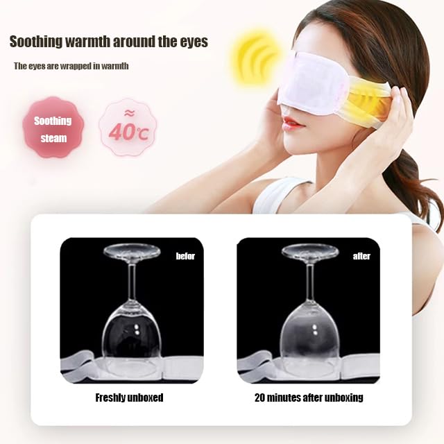 Import from Japan Megurism Gentle Steam Hot Eye Mask,Heated Eye Mask Warm Compress for Eyes,Pack of 12,Relaxation Gifts for Woman (12 sheet, Chamomile)