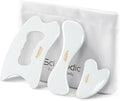 Scienlodic 3 Pcs Gua Sha Massage Tools for Face & Body (White, Resin) - Scraping Tools for Back, Legs & Muscle Relaxation, Guasha Facial Tool for Jawline Contouring & Puffiness Reduction