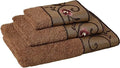 Zahari Home Larrisa Floral Bathroom Towel Set - 3 Piece Bath, Hand, and Wash Towels - Modern Classic Contemporary Decor With Beautiful Unique Design - Stylish Flower Set by ZahariHome
