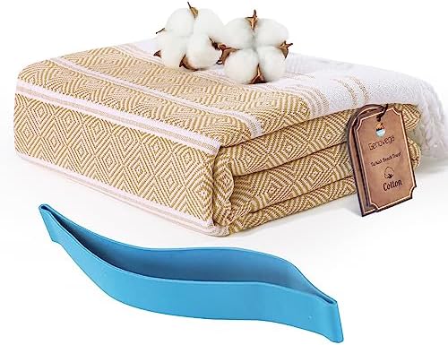Genovega Turkish Bathroom Bath Towels Bulk Beach Pool Swim Towel Set Absorbent Quick Dry Extra Large Long Wide Multipack Adult Men Soft Cotton Luxury Hot Tub Spa Accessories by genovega