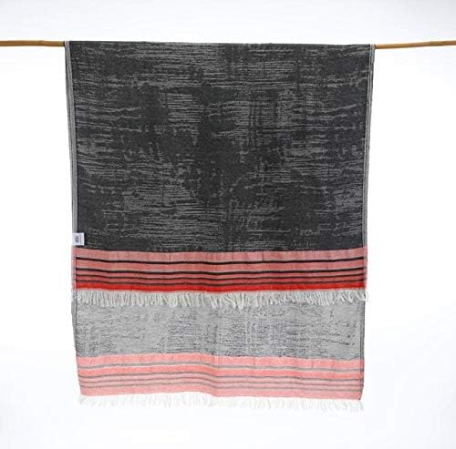 Turkish Bath Towel 100% Cotton, Hamman, Eco-Friendly Quick Dry Travel Sauna Spa Beach Pool (35 x 70 inches) Soft Absorbent, Picnic, Peshtemal Towels (Black Indigo)