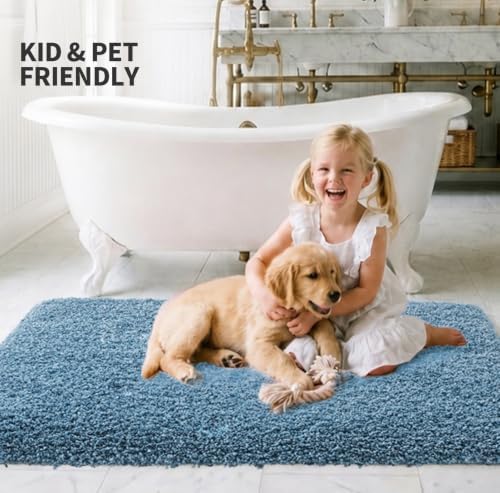 ILANGO Bathroom Rugs 24" × 17", Extra Soft Absorbent Microfiber Bath Rugs - Image 2
