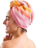 Dock & Bay Turban Hair Towel - for Home & The Beach - Super Absorbent, Quick Dry - Miami Morning