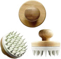 Scalp Massager Shampoo Brush - Soft Silicone Scalp Scrubber for Hair Growth & Dandruff Removal - Natural Bamboo Handle Deep Scalp Cleansing Brush for Men & Women
