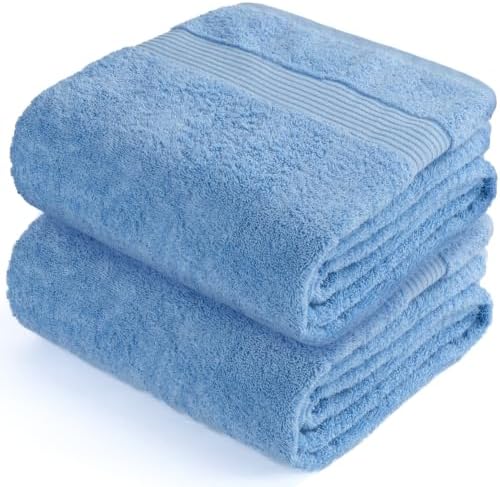 Cotton Paradise 100% Cotton Hand Towels, 2 Piece 35x70 Hand Bath Towels, Sky Blue - Image 6