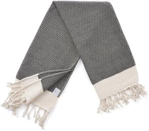 BAY LAUREL Turkish Hand Towel – Pack of 2 | Soft & Absorbent Decorative Towels for Bathroom, Hand, Face, Hair, Gym, Yoga, SPA, Kitchen & Tea (Dark Army Green, Diamond 16x40 Inches (Set of 2) - Image 3