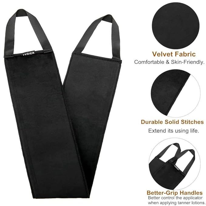 Yvoier Double-Side Used Self Tanner Back Applicator, Non-Absorbent Lotion Applicator for Back Streak-Free Natural Back Tanning Applicator for Self-Tanning Lotion, Mousse, Cream