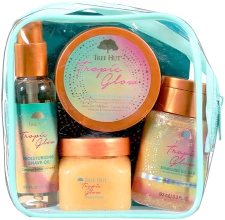 Tree Hut Tropic Glow Everything Shower Gift Set, 4 Piece Kit, Travel Size (Pack of 12) by TreeHut