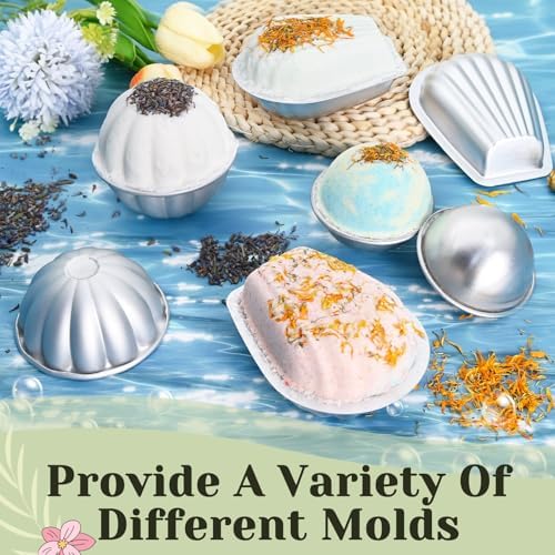 JUYRLE Bath Bomb Making Kit- 23Pcs DIY Bath Bombs for Women, Make Your Own SPA Products, Soap Making Kit with Stainless Steel Molds, Bath Foam, Bath & Bathing Shower Accessories Gifts for Girls Women - Image 4