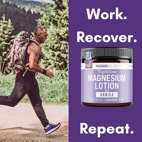 Magnum Solace Nighttime Magnesium Lotion with Arnica – Highly Concentrated Magnesium for Muscles & Joints – Apply to Legs or Feet Before Bed – Skin-Friendly (Pack of 3) - Image 5